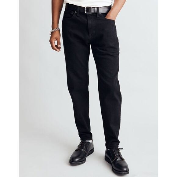 Madewell NG331 Relaxed Fit Taper Leg Jeans Relaxed Fit Black Size 30/28 NWT - Picture 3 of 13
